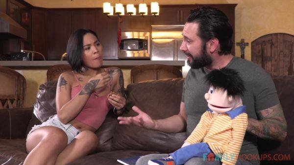 Aroused Asian shows off nude and slutty in great lust for the man's dick in both holes - xbabe.com on poweredporn.com