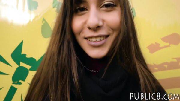 Lovely Amateur Euro Girl Gets Nailed In Public For Cash - hclips.com on poweredporn.com