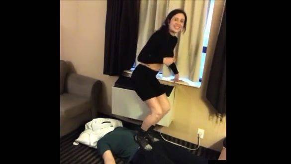 Busty brunette foot fetish and footjob in nylons - drtuber.com on poweredporn.com