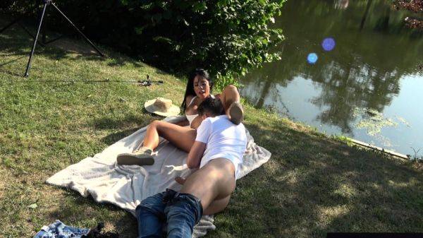 BTS of Megan Fiore's Outdoor Fuck - drtuber.com on poweredporn.com