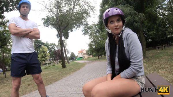 Kinky brunette loves fucking in front of cuckold husband - Hunt 4K - anysex.com on poweredporn.com