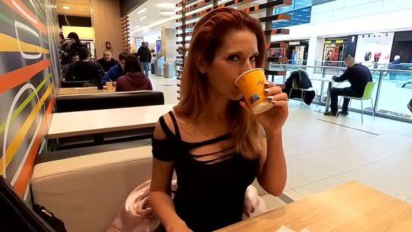 Public Cum Drinking In A Mall, Then Wait 20 Min In A Line With Sperm In Mouth To Order A Coffe Tasty - videohdzog.com on poweredporn.com