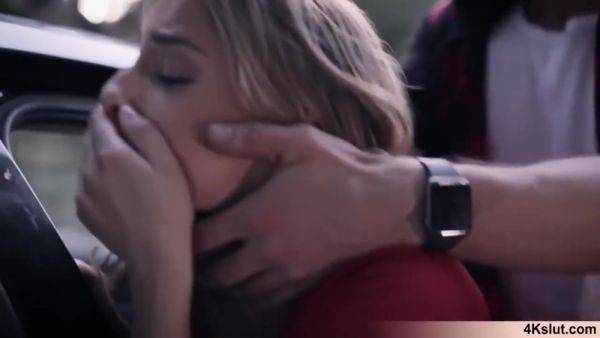 His Cute Blonde Gf Loves To Fuck Outdoors By The Road - hotmovs.com on poweredporn.com