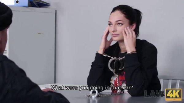 Leanne Lace gets her tight pussy drilled by security guard in cage - sexu.com on poweredporn.com