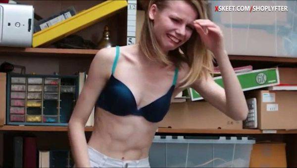 Catarina Petrov gets caught stealing goods & gets her tight pussy drilled in LP office - sexu.com on poweredporn.com