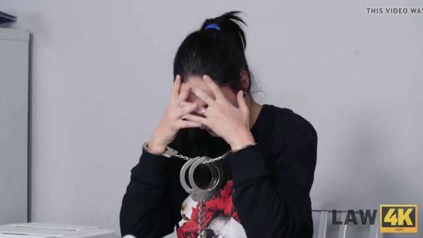 Leanne Lace gets caught stealing a car and punished by security guards in hot reality sex - sexu.com on poweredporn.com