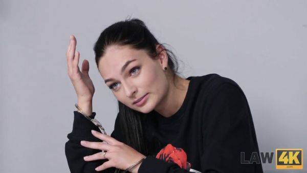 Hot brunette Leanne lace caught trying to steal car & fucked hard by officer in reality clip - sexu.com on poweredporn.com