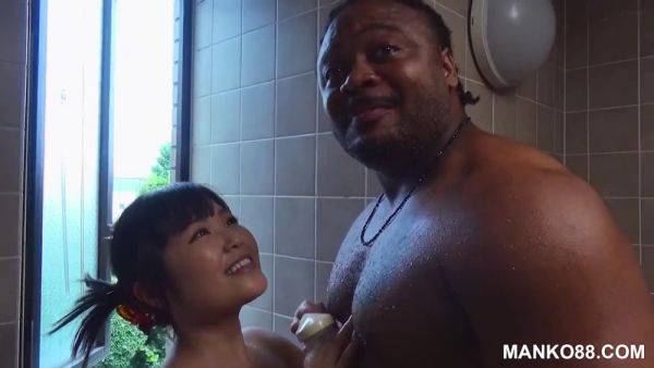 Watch this stunning Japanese chick catch a BBC and get a hot shower of pleasure - sexu.com on poweredporn.com