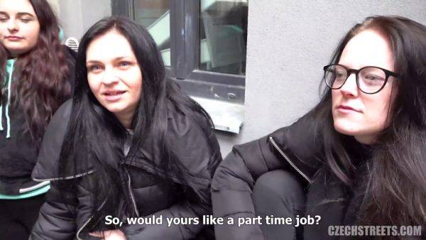 Czech students get wild with money & sex in public streets - sexu.com on poweredporn.com