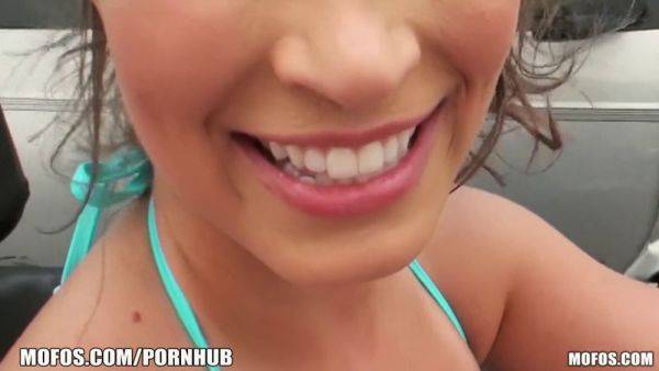 Lily Love flaunts her massive tits & ass in public & gets spanked hard - sexu.com on poweredporn.com