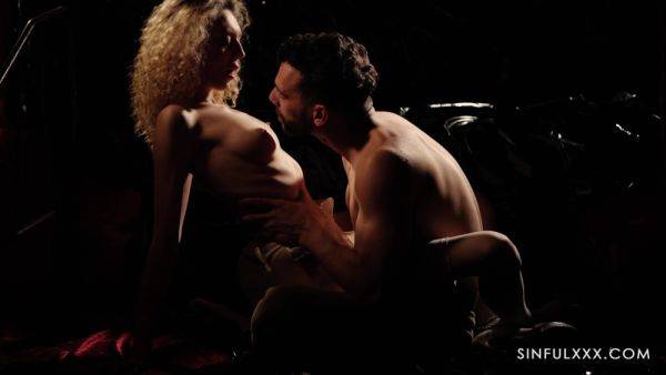 Curly blonde plays erotic smashing inches of huge dick down her holes in a very sensual round - hellporno.com on poweredporn.com