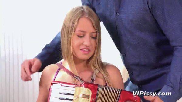 Watch this blonde teen guzzling golden shower before getting her tight ass drilled hard - sexu.com on poweredporn.com