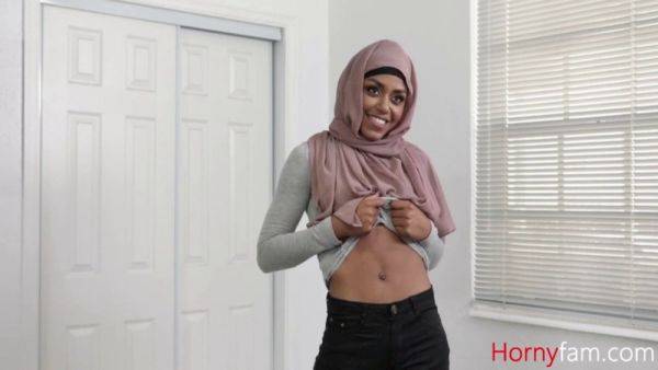 Milu Blaze gets her big tits and ass pleasured by her stepbrother's big cock in her hijab - sexu.com on poweredporn.com