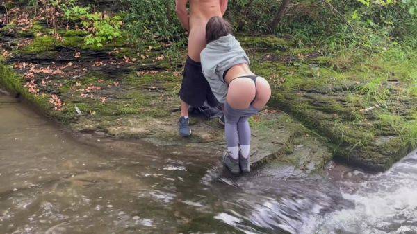 Hot Hiker Gets Fucked In The Woods By The River! - hclips.com on poweredporn.com