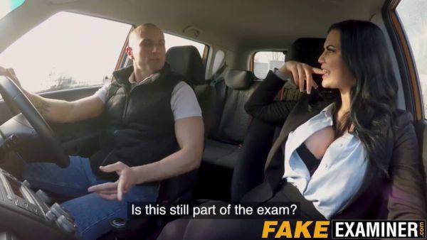 Jasmine Jae gets her big tits drilled while driving class - sexu.com on poweredporn.com