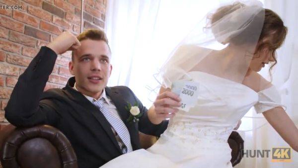 Watch as the married couple sells their bride's tight pussy for cash - sexu.com on poweredporn.com