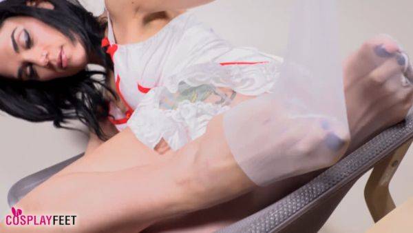 Teasing nurse in white smooth stockings gives you a boner - txxx.com on poweredporn.com