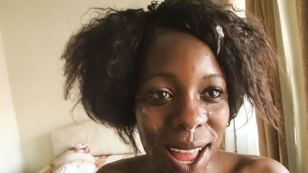 Black Beauty Facial Cumshot After Rough Anal Casting by White Agent - txxx.com on poweredporn.com