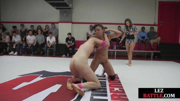 Les wrestling winners ride losers in public in front crowd - txxx.com on poweredporn.com