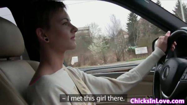 Watch this hot Euro babe get fingered and licked in a car while getting her workout - sexu.com on poweredporn.com