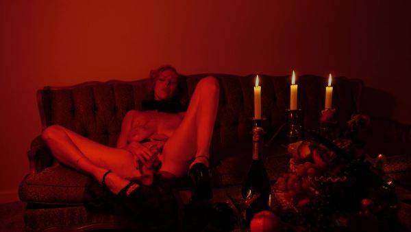 Beautiful Blonde Solo Masturbation By The Fire - upornia.com on poweredporn.com