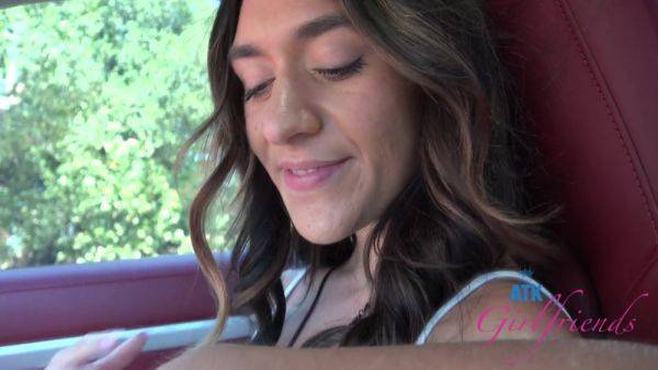 Amateur Goes On A Ride In The Turbo S And Gets That Pretty Pink Pussy Fingered - Aubry Babcock - hclips.com - Usa on poweredporn.com