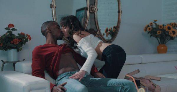 Slender porn doll goes interracial by shoving tasty BBC in each of her holes - alphaporno.com on poweredporn.com