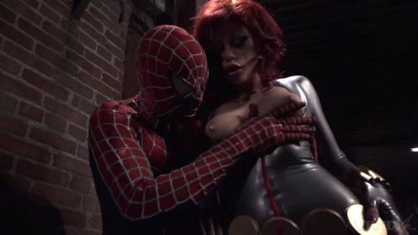 Aroused redhead feels Spiderman's endless dick tearing her pussy apart - hellporno.com on poweredporn.com