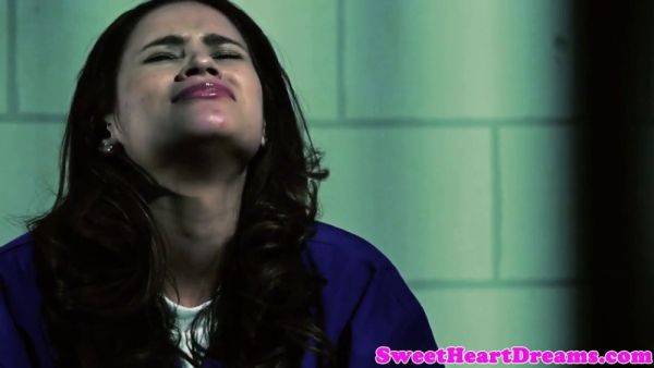 Vanessa Veracruz, the hot babe in jail, finger and scissor like a pro! - sexu.com on poweredporn.com