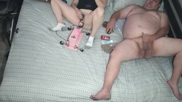 #56 - Jacking Off While She Gets Dick From The Fuck Machine - hclips.com on poweredporn.com