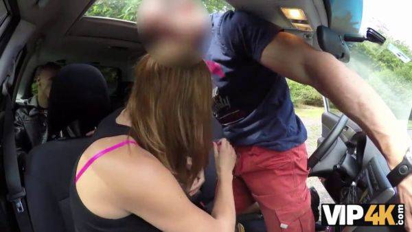 Victoria Daniels is desperate for cash and gives stranger's cock for a free ride - sexu.com on poweredporn.com