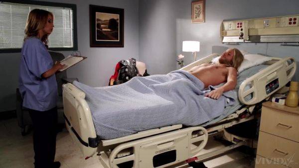 Blonde nurse tries patient's dick the hard way in intriguing kinks - xbabe.com on poweredporn.com