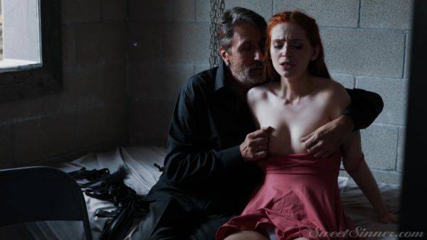 Slender redhead fitted with senior inches to cause her shivering orgasms - hellporno.com on poweredporn.com