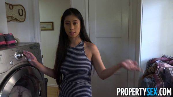Hot Asian agent with big tits fucks client in HD video - sexu.com on poweredporn.com