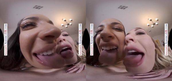 POV American Foursome - Adira Allure, Audrey Miles, and Sofi Ryan, have 4some fun cock sharing - xtits.com - Usa on poweredporn.com