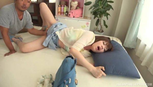 Clothed Japanese beauty filmed at home trying hard sex for the first time - hellporno.com - Japan on poweredporn.com