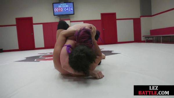 Wrestling Asian lez licks winner muscles after losing fight - hotmovs.com on poweredporn.com