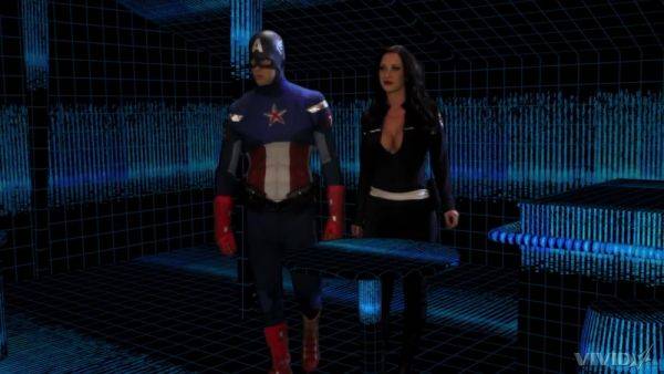 Busty brunette granted Captain America's huge dick for more than just blowjob - hellporno.com on poweredporn.com