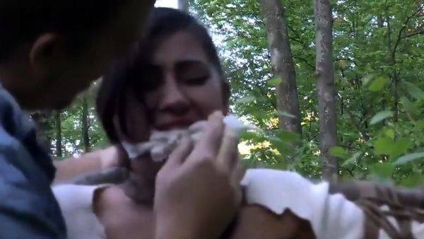 Brunette teen blowjob outdoor - drtuber.com on poweredporn.com