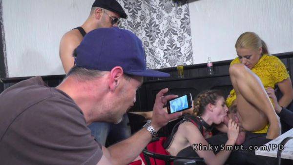 Busty Slave Getting Fucked And Pissed In Public With Steve Holmes And Stella Cox - hclips.com on poweredporn.com