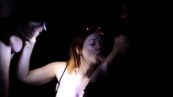 Amateur girlfriend threesome blowjob with cumshot - drtuber.com on poweredporn.com