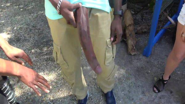 Huge Bbc! Big Black Dick Flash At Public Bus Stop 4 Min - hclips.com on poweredporn.com