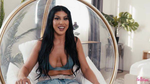 TOTM Showgirl part 2 - gorgeous tanned brunette Queenie Sateen - xtits.com on poweredporn.com