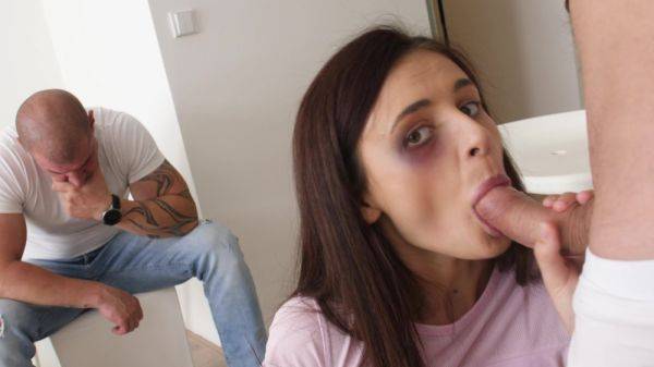 Insolent amateur sucks and fucks another man's dick to help her boyfriend - hellporno.com on poweredporn.com