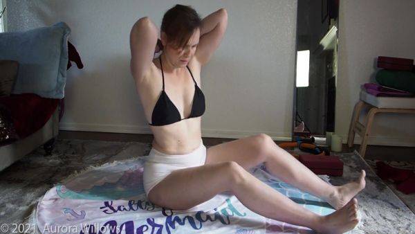 Yoga In White Shorts And Bikini Top - upornia.com on poweredporn.com