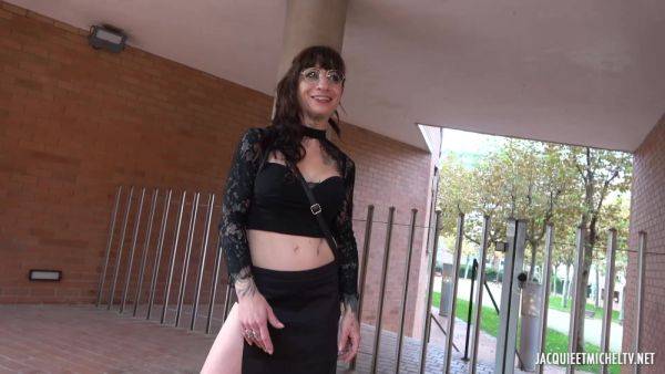 Tattoed lesbian Elea and her friend play with big toys and real cock - txxx.com on poweredporn.com