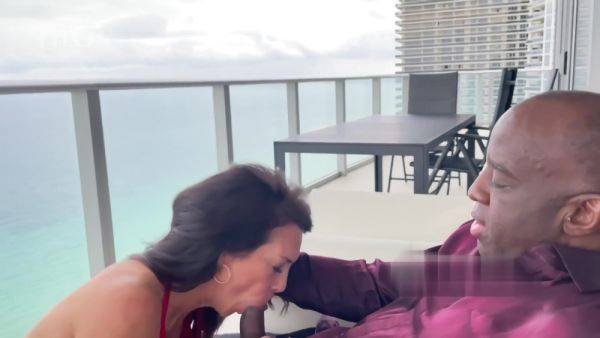 Beautiful Milf Fucks Her Lover On A Resort Balcony - upornia.com on poweredporn.com