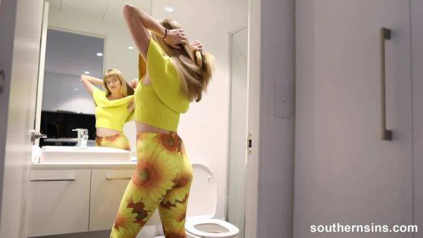 Watch this tattooed Aussie blonde Bush masturbate in the shower with her natural bush and wet pussy - sexu.com on poweredporn.com