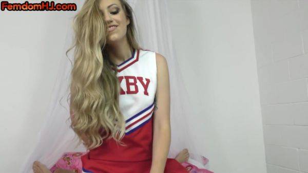 Femdom cheerleader wanks cock in POV after facesitting - txxx.com on poweredporn.com