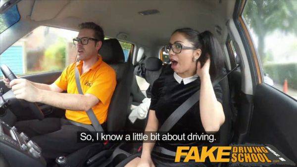 Julia de Lucia, a horny Spanish learner, gets a big cock to drive her around - sexu.com - Spain on poweredporn.com